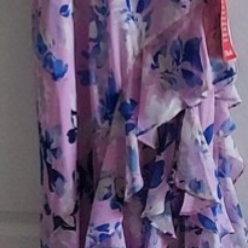 Eliza J Maxi Dress Floral Print Ruffle Halter Neck Sleeveless SZ12 *NEW W/TAGS* - Picture 11 of 14